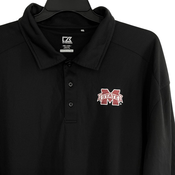 Cutter & Buck Mississippi State Bulldogs‎ Polo Shirt Mens 4XT Black - Picture 4 of 10